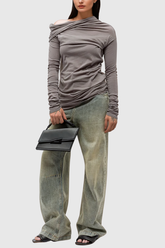 Akim Ruch Gri Uzun Kollu Triko Üst